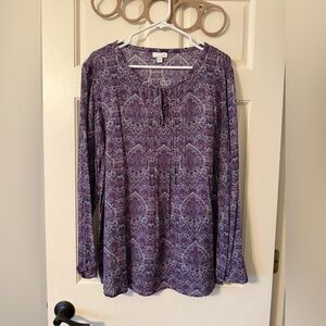 J. Jill Purple Paisley Blouse